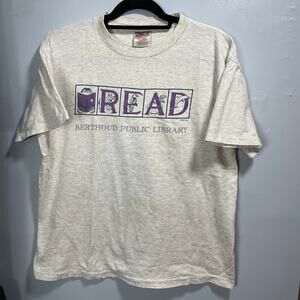 VTG 90's Single Stitch READ DREAM Berthoud Public Library Shirt Women's Large